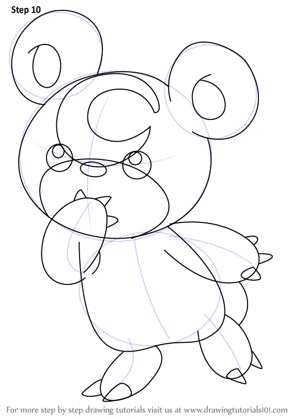 Learn How to Draw Teddiursa from Pokemon (Pokemon) Step by Step