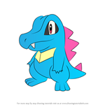 How to Draw Totodile from Pokemon