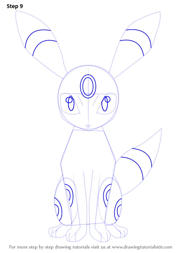 Learn How to Draw Umbreon from Pokemon (Pokemon) Step by Step : Drawing