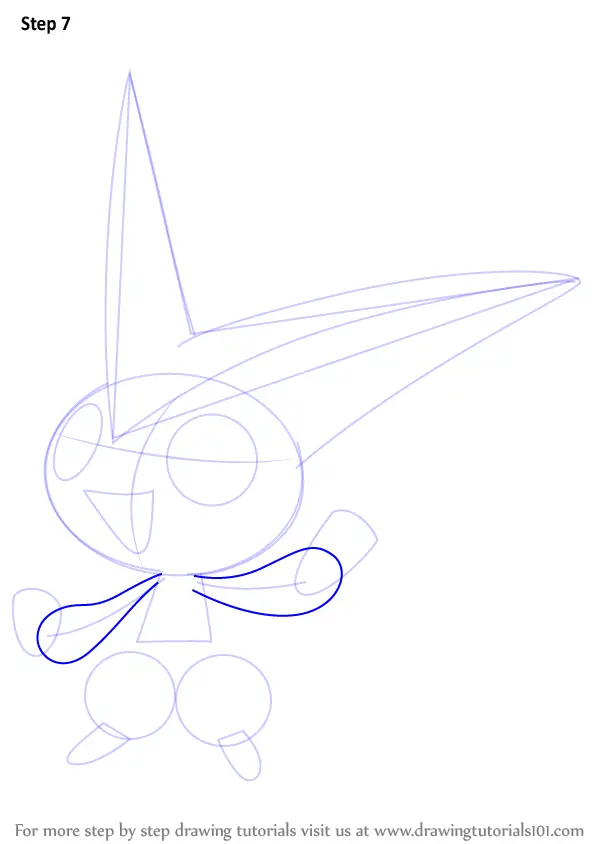 How To Draw Victini From Pokemon Pokemon Step By Step