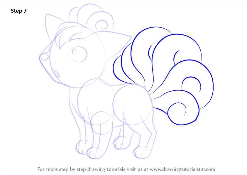 How to Draw Vulpix from Pokemon (Pokemon) Step by Step