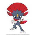 How to Draw Weavile from Pokemon