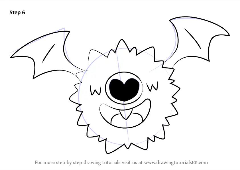 Learn How to Draw Woobat from Pokemon (Pokemon) Step by Step : Drawing