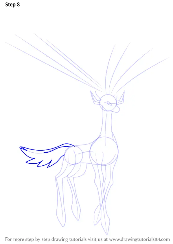 Step by Step How to Draw Xerneas from Pokemon