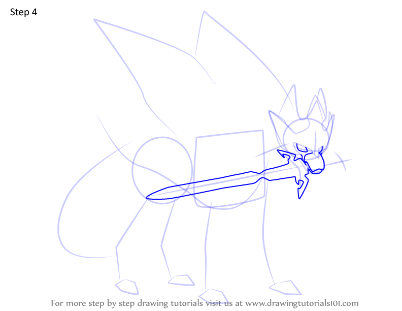 How To Draw Zacian From Pokemon Pokemon Step By Step