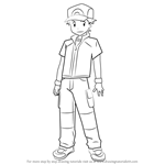 How to Draw Red from Pokémon Origins