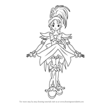 How to Draw Cure Egret from Pretty Cure