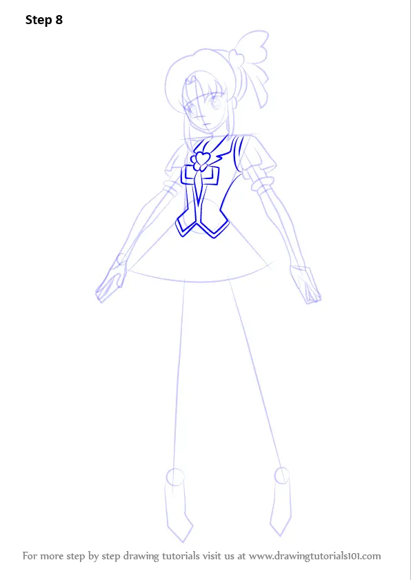 How to Draw Cure Fortune from Pretty Cure (Pretty Cure) Step by Step ...