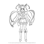 How to Draw Cure Happy from Pretty Cure