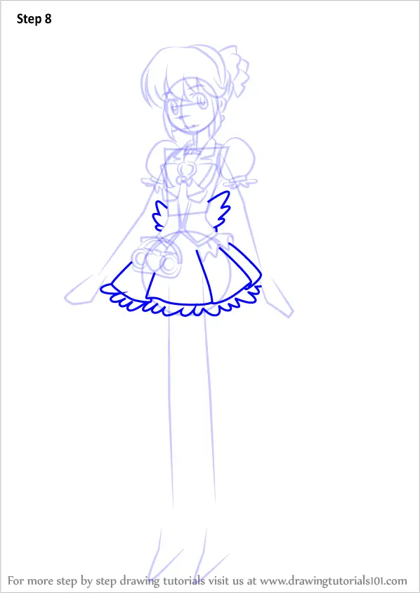 How to Draw Cure Lovely from Pretty Cure (Pretty Cure) Step by Step ...