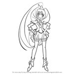 How to Draw Cure March from Pretty Cure