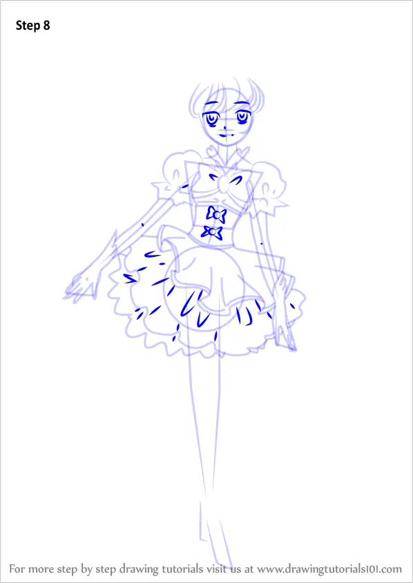 How to Draw Cure Miracle from Pretty Cure (Pretty Cure) Step by Step ...