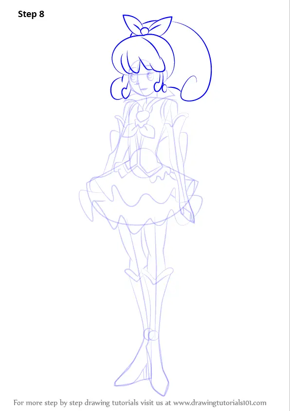 How to Draw Cure Mirage from Pretty Cure (Pretty Cure) Step by Step ...