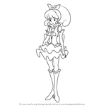 How to Draw Cure Mirage from Pretty Cure