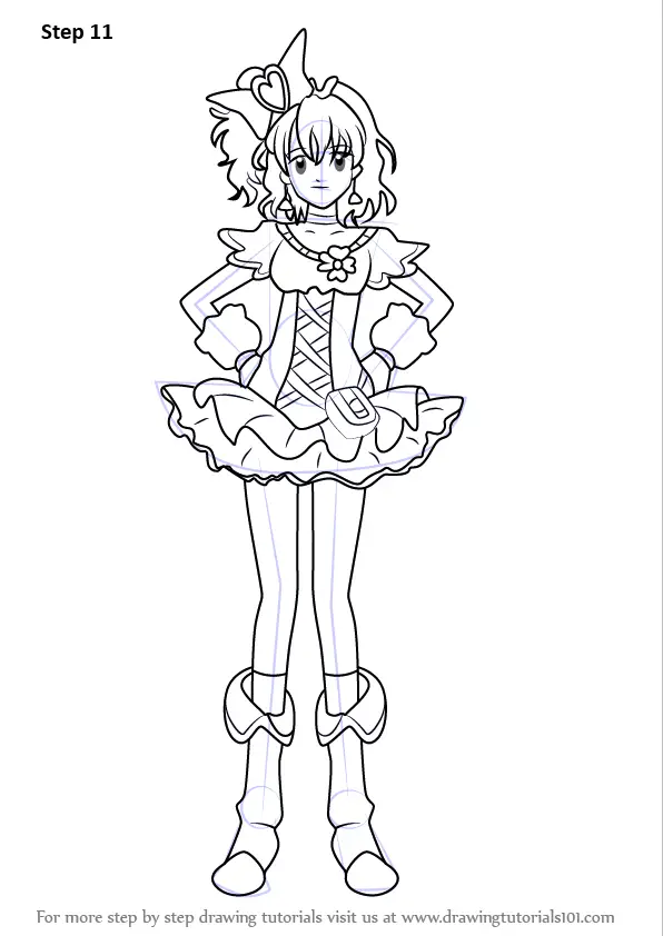 How to Draw Cure Pine from Pretty Cure (Pretty Cure) Step by Step ...