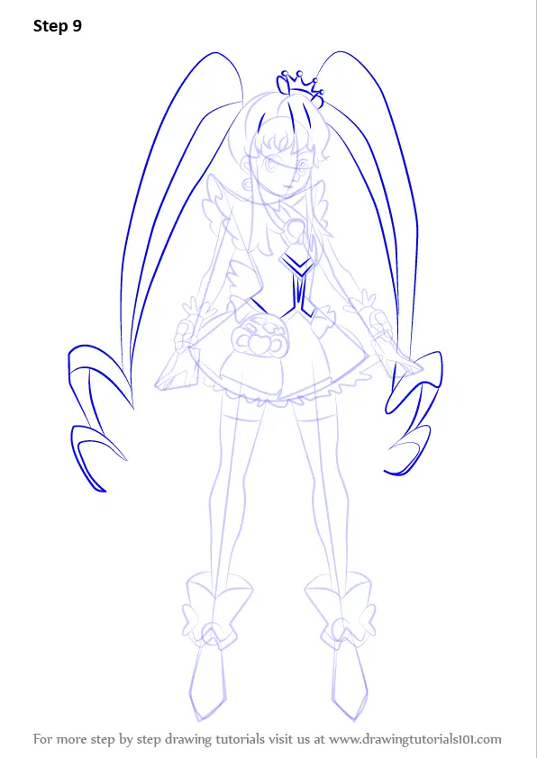 How to Draw Cure Princess from Pretty Cure (Pretty Cure) Step by Step ...