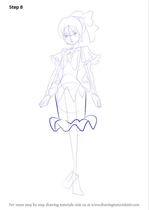 How to Draw Cure Tender from Pretty Cure (Pretty Cure) Step by Step ...