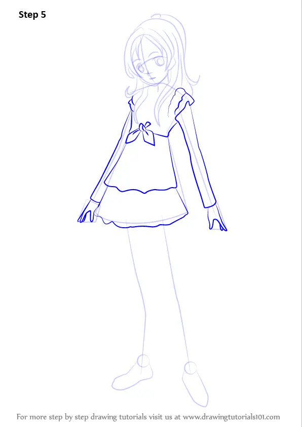 How to Draw Minamino Kanade from Pretty Cure (Pretty Cure) Step by Step ...