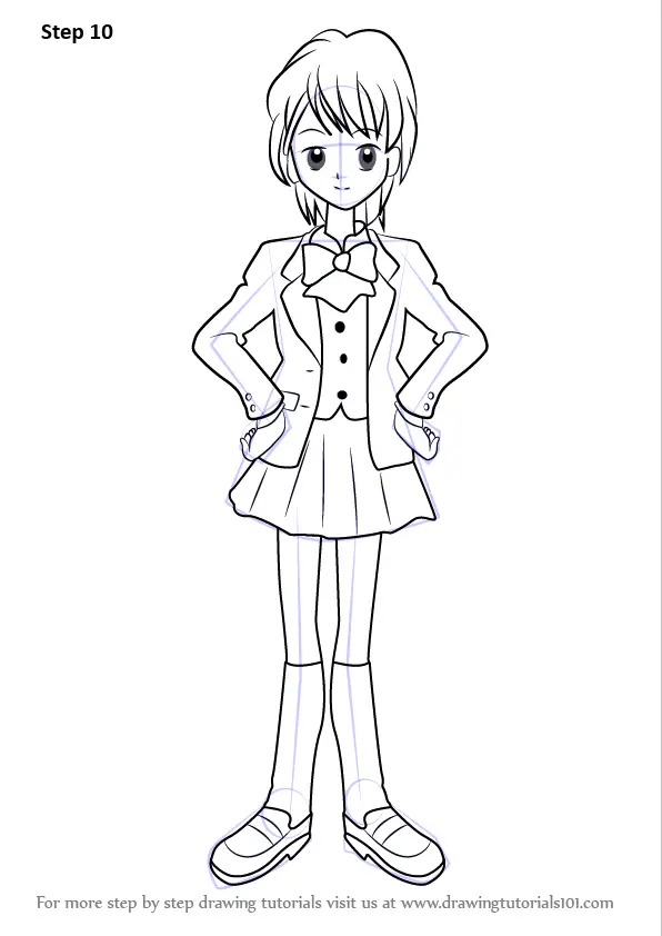 Learn How To Draw Misumi Nagisa From Pretty Cure Pretty Cure Step By Step Drawing Tutorials