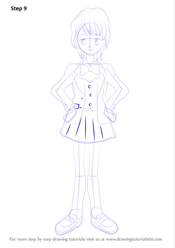 How to Draw Misumi Nagisa from Pretty Cure (Pretty Cure) Step by Step ...