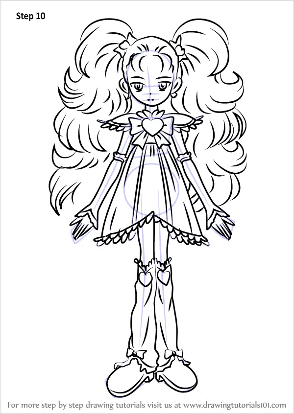 How to Draw Shiny Luminous from Pretty Cure (Pretty Cure) Step by Step ...