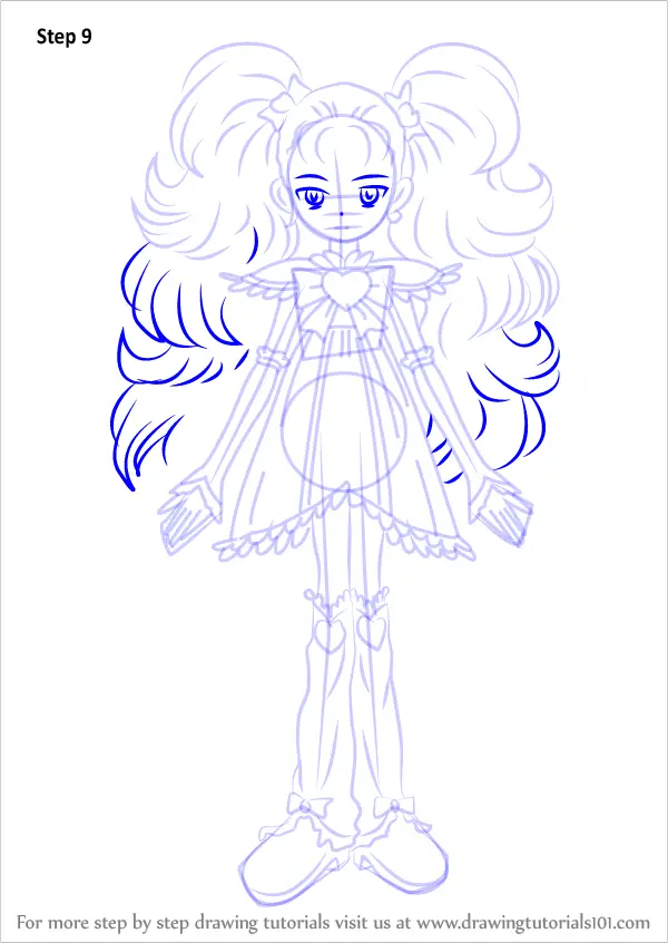 How to Draw Shiny Luminous from Pretty Cure (Pretty Cure) Step by Step ...