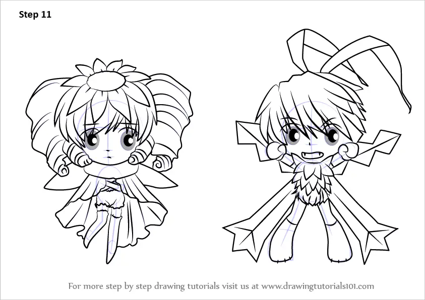 How to Draw Pani and Gil from Rewrite (Rewrite) Step by Step ...
