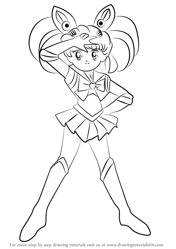 Learn How to Draw Sailor Chibi Moon from Sailor Moon (Sailor Moon) Step ...