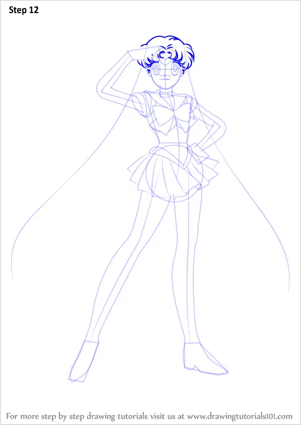 Learn How to Draw Sailor Moon (Sailor Moon) Step by Step : Drawing ...