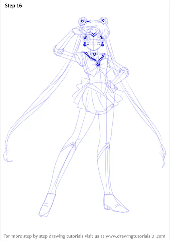 How to Draw Sailor Moon (Sailor Moon) Step by Step ...