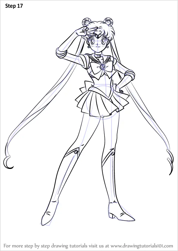 How to Draw Sailor Moon (Sailor Moon) Step by Step