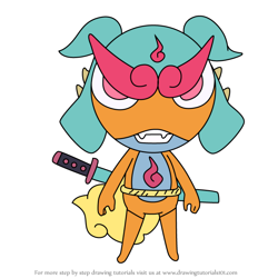 How to Draw Shisasa from Sgt. Frog