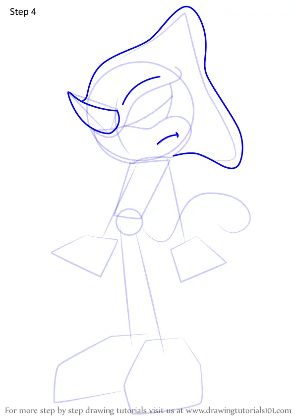 How To Draw Espio The Chameleon From Sonic X (sonic X) Step By Step 