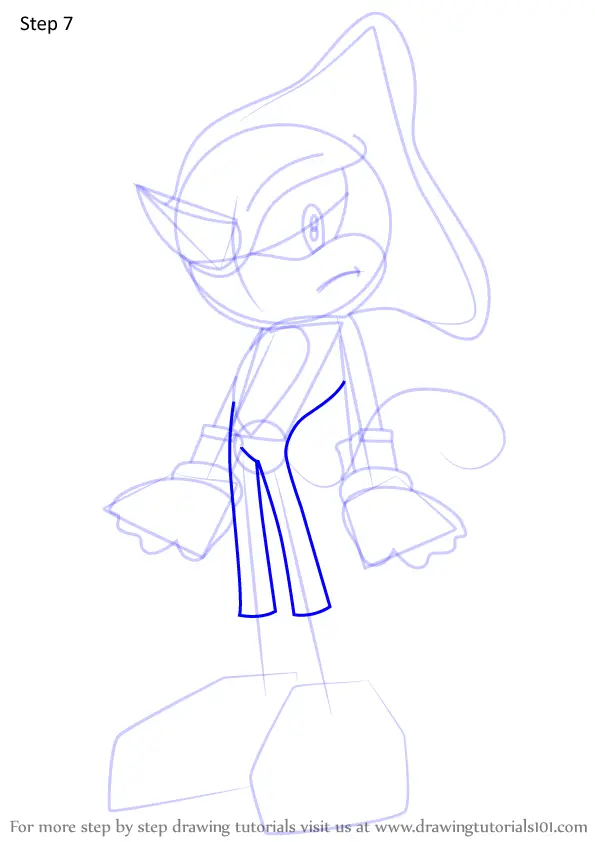 How To Draw Espio The Chameleon From Sonic X Sonic X Step By Step 