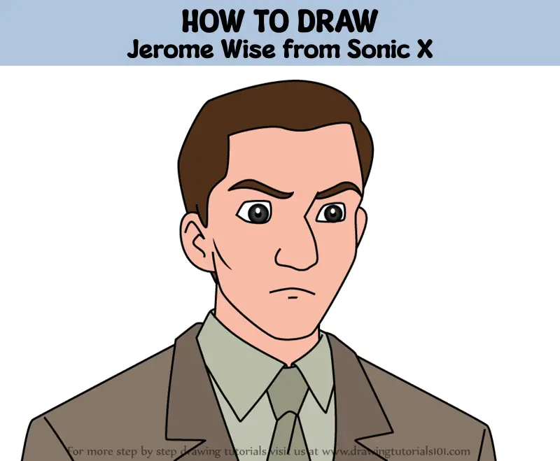 How to Draw Jerome Wise from Sonic X (Sonic X) Step by Step