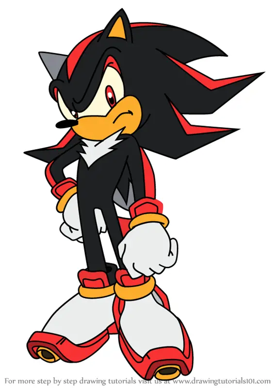 Learn How to Draw Shadow the Hedgehog from Sonic X (Sonic X) Step by