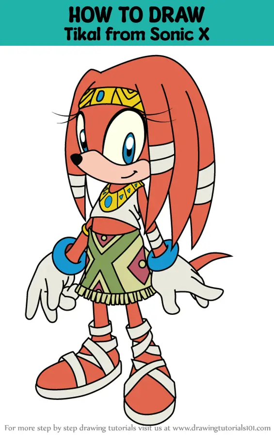 How To Draw Tikal From Sonic X Sonic X Step By Step