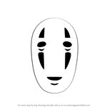 How to Draw No-Face from Spirited Away