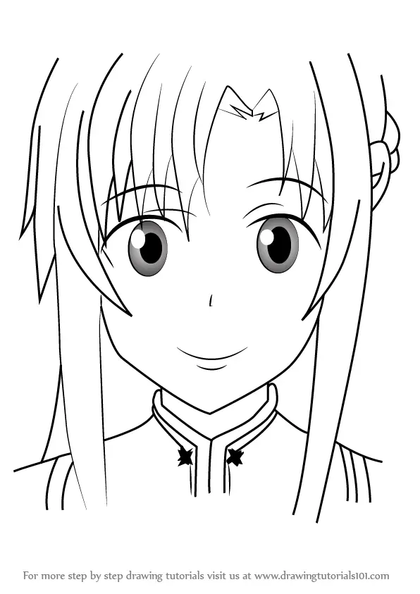 Learn How to Draw Yuuki Asuna from Sword Art Online (Sword Art Online