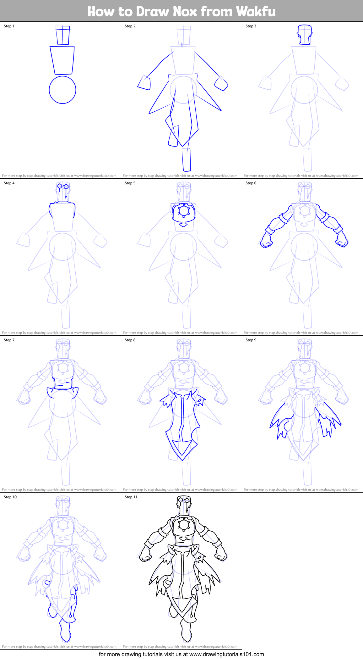 How To Draw Nox From Wakfu Wakfu Step By Step 2442