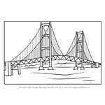 How to Draw Mackinac Bridge