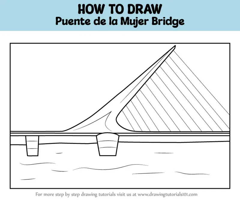 How to Draw Puente de la Mujer Bridge (Bridges) Step by Step ...