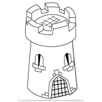 How to Draw 3D Castle Tower for Kids