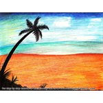 How to Draw a Desert Palm Tree Scene