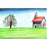 How to Draw a Church Landscape