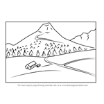How to Draw Mountain Scenery