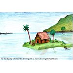 How to Draw an Island Scenery