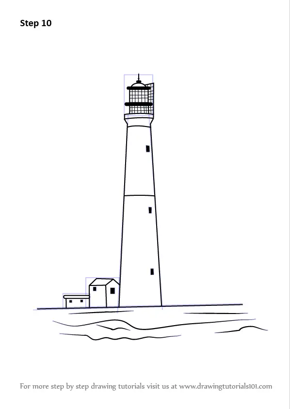 Lighthouse Drawing - How To Draw A Lighthouse Step By Step