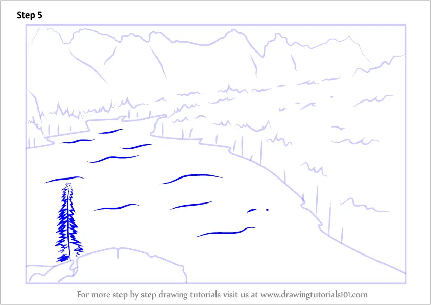 How to Draw Banff National Park (Parks) Step by Step ...