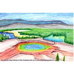 How to Draw Yellowstone National Park